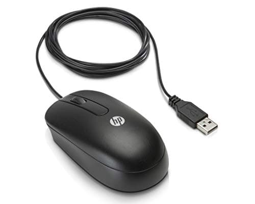 Image of HP QY777AT USB Optical 800DPI Ambidextrous Optical Scroll Mouse - Black