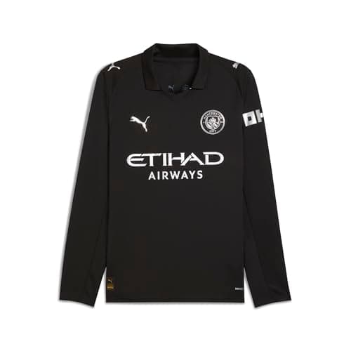 Image of Puma Manchester City FC Men's Away Jersey Longsleeve 25/26, Black (Black), s
