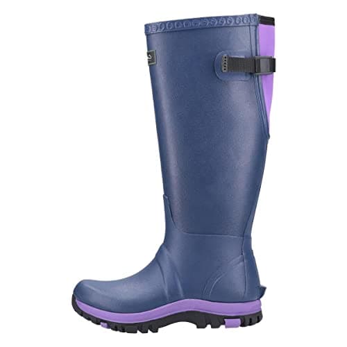Image of Cotswold Realm Adjustable Wellington Boot Female Blue/Purple Size 3