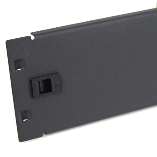 Image of kenable Toolless Blanking Plate 2U 19 Inch Rack Mount Cabinet Panel Steel Quick-Fit No Screws Required Black