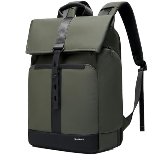 Image of BANGE Roll Top Backpack Large Work Backpack for 15.6 inch Laptop Waterproof Anti-Theft Backpack Travelling Hiking Camping College School Daily fashion for men and women