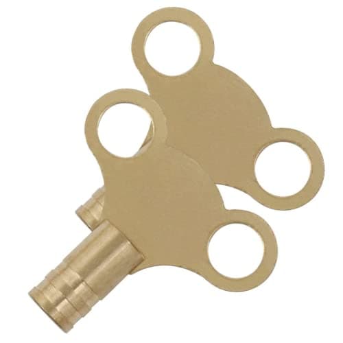 Image of GTSE Pack of 2 Brass Radiator Key, Radiator Bleed Key, Radiator Bleed Valve Key, Clock Type Radiator Key, for Bleeding and Air Vent, Key to Bleed Radiator UK