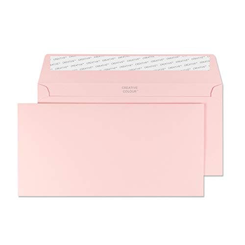 Image of Blake Creative Colour DL+ 114 x 229 mm 120 gsm Peel & Seal Wallet Envelopes (25201) Baby Pink - Pack of 25