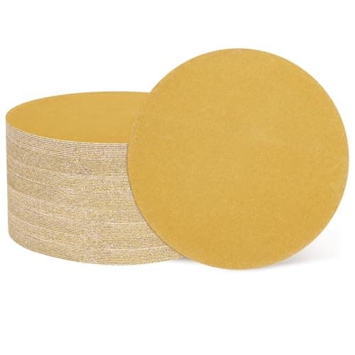 Image of sourcing map 50 Pcs 75mm (3 Inch) Sanding Discs, 320 Grit Hook and Loop Sandpaper, No-Hole Aluminum Oxide Orbital Sander Sandpaper for Woodworking Automotive Metal Polishing, Yellow