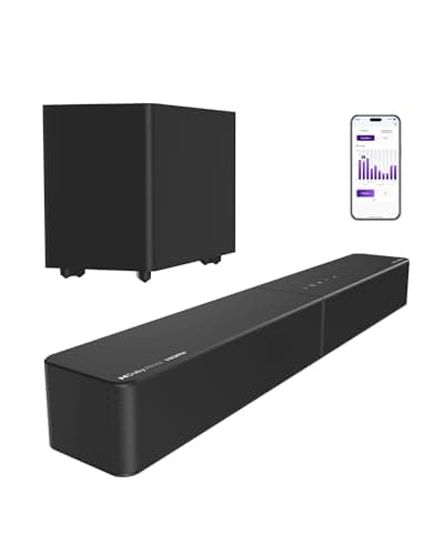 Image of ULTIMEA 2.1 Soundbar with Wireless Subwoofer, Dolby Atmos, VoiceMX, BassMX, Sound Bar for TV, Bluetooth® 6.0 TV Speakers Sound Bar, App Control, HDMI eARC, Optical, Poseidon M40, 2026 Model