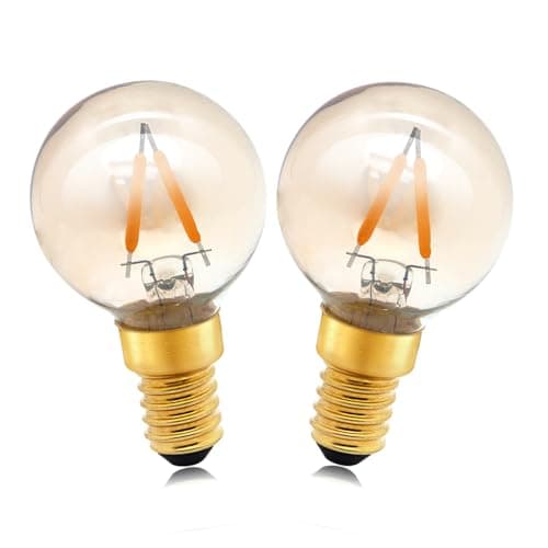 Image of Ruiandsion E14 Globe LED Light Bulb 12V 24V No Stroboscopic Eye Protection 100LM Warm White for Indoor Outdoor Patio Cafe Decor Pack of 2