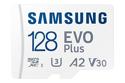 Image of Samsung 128GB MicroSD Evo Plus SDXC U3 Class 10 A2 130MB/s Memory Card with Adapter 2021 Version (MB-MC128KA/EU)