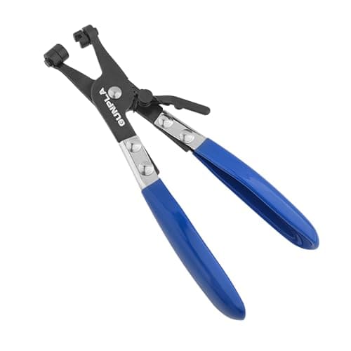 Image of Gunpla Hose Clamp Pliers Carbon Steel Heavy Duty Installation and Removal Clipping Auto Repairing Tool, Hoses Jaws Squeezing Clamps Clips Ring-Type Swivel Flat-Band Plier for Adjust Tighten Loose