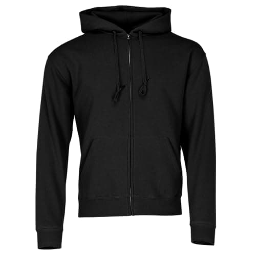 Image of Fruit of the Loom Men's Zip Front Premium Hooded Sweat Jacket, Black, Medium