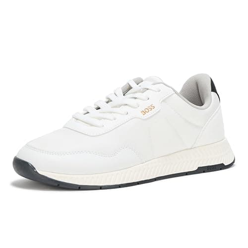 Image of BOSS Essential Low Profile Sneaker, Men's Sneakers, White Bone, 11 UK