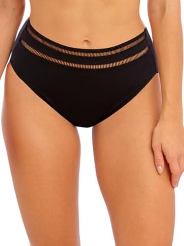 Image of Fantasie Women's East Hampton High Waist Bikini Brief, Black, S