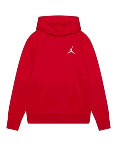 Image of Jordan MJ Essentials Boys' Hooded Sweatshirt White, red, 134