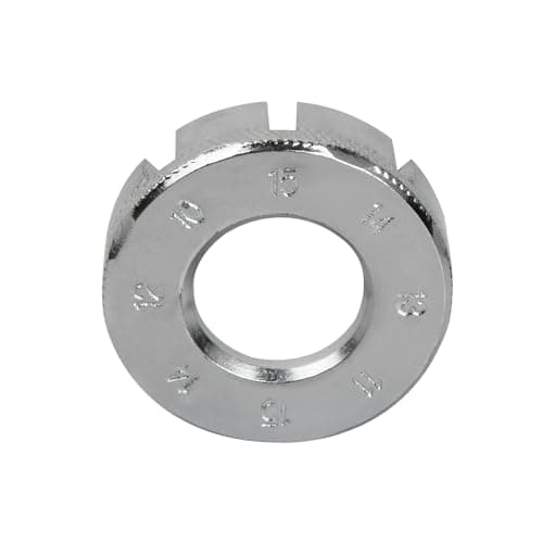 Image of Nivofu Bicycle Spoke Wrench Tool, 8 Way Bike Spoke Wrench, Bike Tool, 6 in 1 Bike Wheel Spokes Key, Bike Rim Correct Tool 10-15 Gauge for Bike Wheel Maintenance and Adjustment - Silver