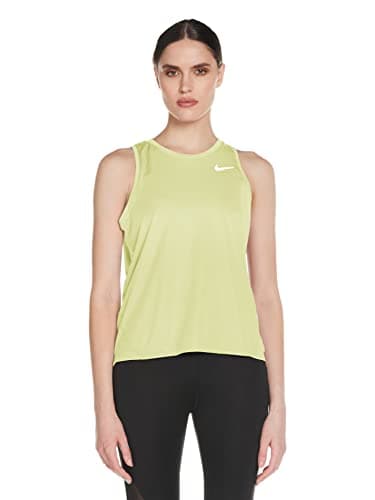 Image of Nike W Nk Miler Tank Top - Limelight/(Reflective Silver), X-Large