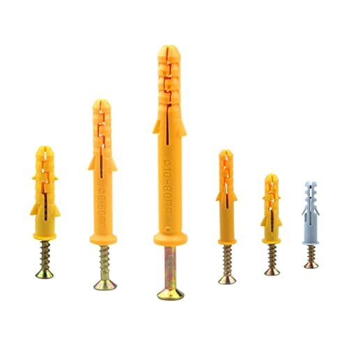Image of 140 Pcs Screws And Wall Plugs Set,Anchor Bolts For Masonry、Brick、Concrete (M5/6/8/10) Heavy Duty Expansion Rawl Plugs Assorted To Wall Fixings（25/30/40/60/80mm）