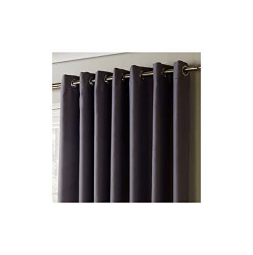 Image of Alan Symonds Blackout Ring Top Eyelet Thermally Efficient Curtains (Silver, 66" x 90")
