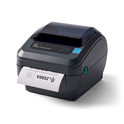 Image of Zebra - GX420d Direct Thermal Desktop Printer for Labels, Receipts, Barcodes, Tags, and Wrist Bands - Print Width of 4 in - USB, Serial, and Parallel Port Connectivity (Renewed)