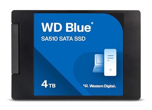Image of WD Blue SA510 SSD, 4TB 2.5" SATA SSD, Read speeds up to 560 MB/s, Includes Acronis True Image for WD, Disk & Cloning Migration, Backup & Recovery, Ransomware Protection Upgrade for PC/Laptop
