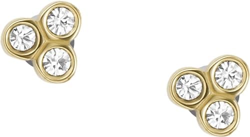 Image of Fossil Earrings for Women Sadie, Length: 4.4mm, Width: 4.8mm Gold Stainless Steel Earrings, JF04110710