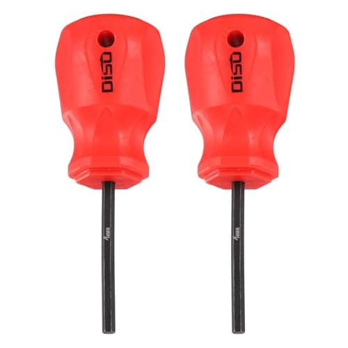 Image of sourcing map 2pcs Small Hex Screwdriver 4mm 105mm Length S2 Steel Magnetic Head Metric Mini Flat Head Hexagon Screw Driver with Non-Slip Handle for Tight Spaces Hand Tools, Black