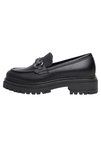 Image of Nero Giardini I411410D Women's Leather Loafers, Black, 4 UK