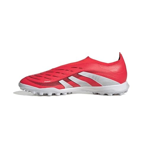 Image of adidas Unisex Predator League Laceless Turf Football Boots, Lucid Red/Cloud White/Core Black, 11.5 UK