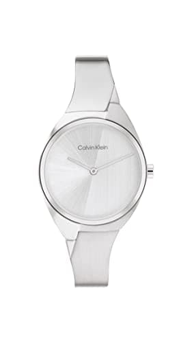 Image of Calvin Klein Analogue Quartz Watch for Women Charming Collection with Silver Stainless Steel Bracelet - 25200234
