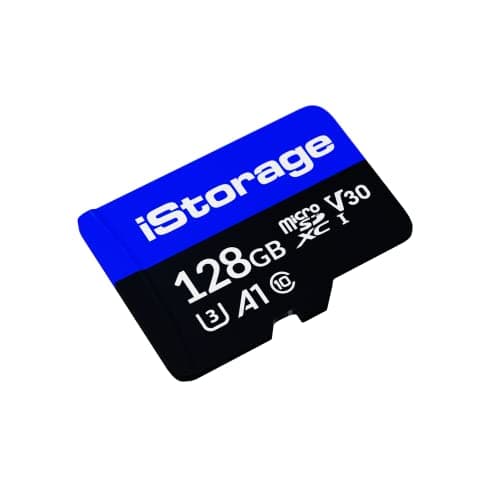 Image of iStorage microSD Card 128GB | Encrypt Data stored on iStorage microSD Cards Using datAshur SD USB Flash Drive | Compatible with datAshur SD Drives only