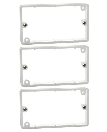Image of FunnAura 3Pcs 20mm Double Socket Spacer, Electrical Light Switch Spacer Surround for Tiles and Panels (White)
