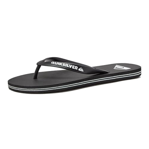 Image of Quiksilver Men's Molokai Sandal, Black/Black/White, 13 UK