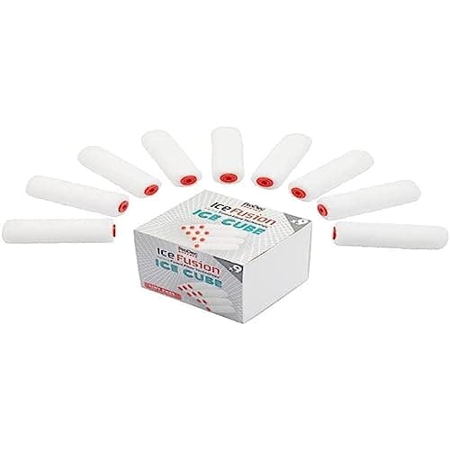 Image of ProDec Advance 9 piece Ice Cube - 9x Ice Fusion 4 inch Medium Pile Mini Paint Rollers for an Ultra-Smooth Finish Painting with Emulsion and Satin Paints on Interior Walls, Ceilings, Wood and Metal, 4"