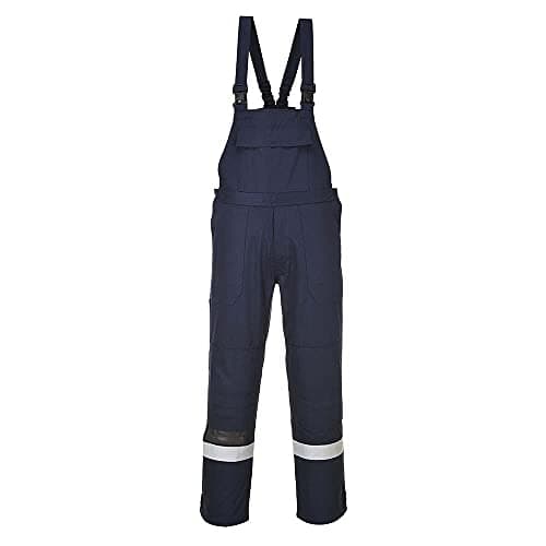 Image of Portwest Bizflame Plus Bib and Brace, Size: L, Colour: Navy, FR27NARL