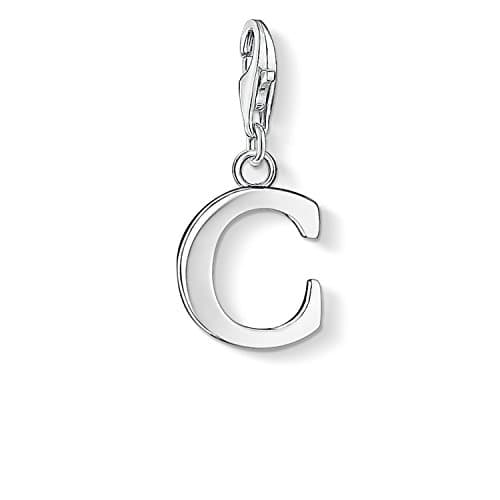 Image of Thomas Sabo Women Charm Pendant Letter C Charm Club 925 Sterling Silver 0177-001-12