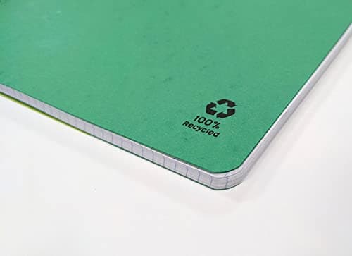 Image of Clairefontaine Forever Recycled A5 Wirebound Notebooks 120 Pages 90gsm Feint Ruled Paper Assorted Colours (Pack 5)