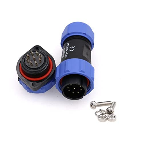 Image of ZBLZGP WEIPU SP21 9 Pin Industrial Plastic IP68 Male Plug Female Socket Waterproof Connector Flange Cable Wire Aviation Connectors SP2110/P+SP2113/S