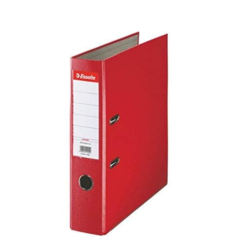 Image of Esselte A4 Lever Arch File, Red, 75mm Spine, Plastic, Pack of 1, 11253