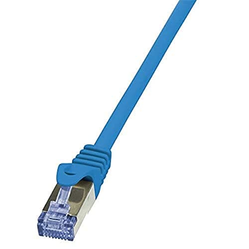 Image of LogiLink CQ3036S Cat.6A 10G S/FTP PIMF PrimeLine Ethernet Cable, 1 Meter Length, Blue