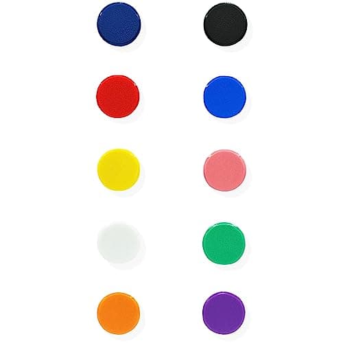 Image of PYJLBX 10 Pack Fridge Magnets - 10 Colours Heavy Duty Magnets, Round Mini Magnets for Whiteboard, Refrigerator, Notice Board & Crafts - Multi-Purpose Strong Small Magnet for Adults, Home & Office