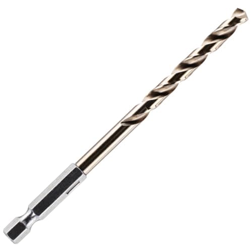 Image of Rennie Tools - 5mm Hex Shank HSS Gold Cobalt Jobber Drill Bit For Stainless Steel, Hard Metals, Aluminium, Cast Iron, Copper. Twist Drill Bit Sets. 5mm Drill Bit Metric Drill