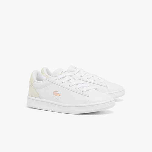 Image of Lacoste Carnaby Set Unisex-Child Sneaker, White Light Pink, 10 UK