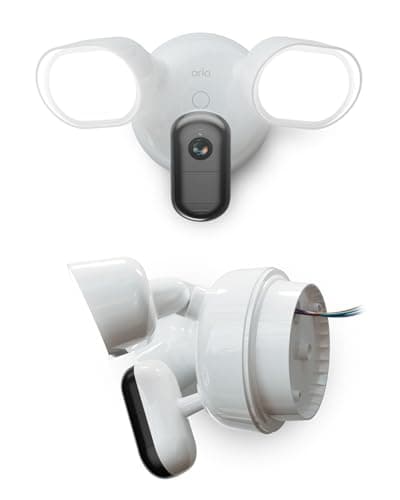 Image of Arlo Floodlight Security Camera Outdoor, Wired, Quality 2K HDR, 160° Wide Angle, Weatherproof, Colour Night Vision, Smart Siren, Up to 2000 Lumen, 2-Way Talk, Trial of Arlo Secure Included, 2 Cameras