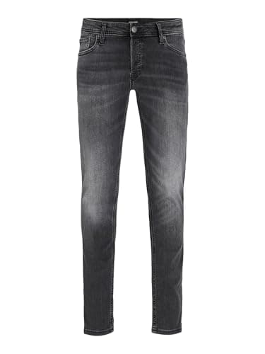 Image of Jack & Jones NOS Men's Jjiglenn Jjoriginal Am 817 Noos Slim Jeans, Black (Black Denim Denim), W27 / L30 (manufacturer size: 27)