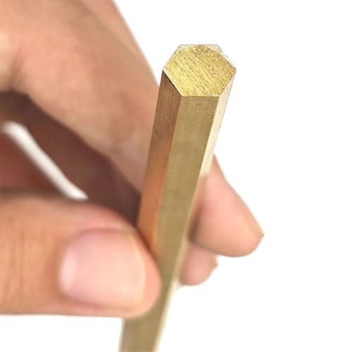 Image of Styire Brass Hex Bar Rod 3mm 4mm 5mm 6mm 7mm 8mm 9mm 10mm 11mm 12mm 13mm 14mm 15mm 16mm 17mm 18mm 19mm 20mm 30mm 40mm 50mm 65mm Stock(6mm)