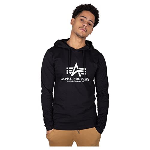 Image of Alpha Industries Basic Hoody Hooded Sweat for Men Black