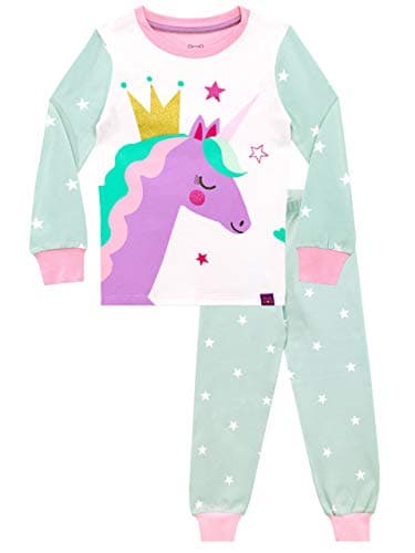 Image of Harry Bear Girls Unicorn Pyjamas Snuggle Fit Multicoloured 3-4 Years