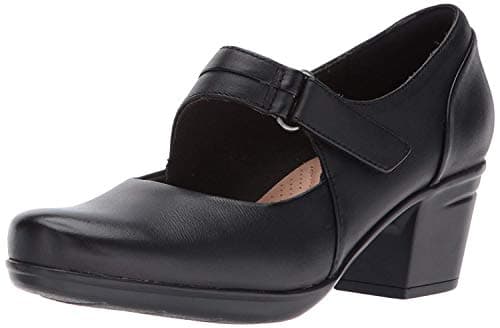 Image of Clarks Women's Emslie Lulin Dress Pump, Black Leather, 6 UK