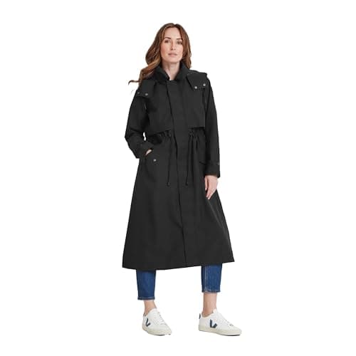 Image of TOG24 Alva Womens Waterproof Trench Coat Womens Waterproof Jacket Waterproof Up To 10k With DWR Coating and Fully Taped Seams Look Great With 2-Way Zip, Stay Comfy With Cuff & Waist Toggles