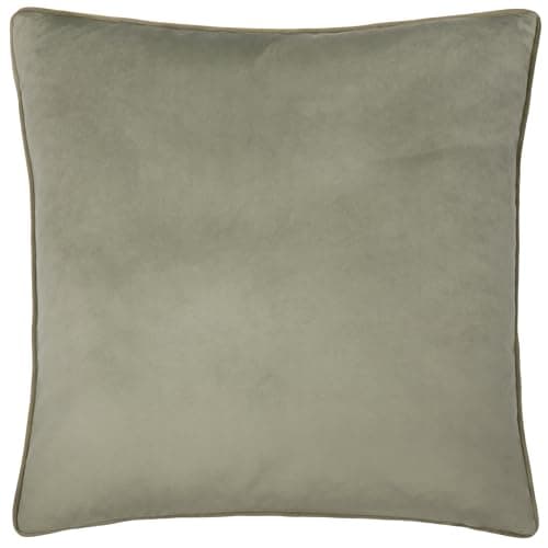 Image of furn. Meridian Cushion Cover – Luxury Contrast Piped Velvet Decorative Case (Green/Sage – 45x45cm)