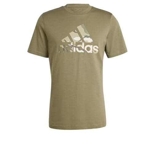 Image of adidas Men's Camo Badge of Sport Graphic Tee, Olive Strata, S