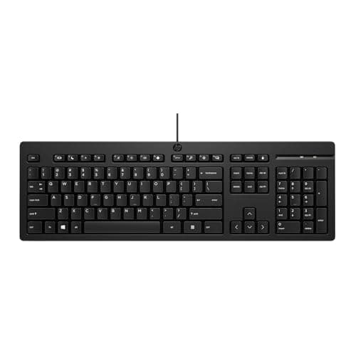 Image of HP 125 G2 - Keyboard - 100% - Full Size - USB - QWERTY - International English - Black